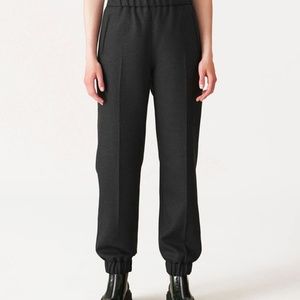 Ganni Gray Track Pants with Tapered Legs